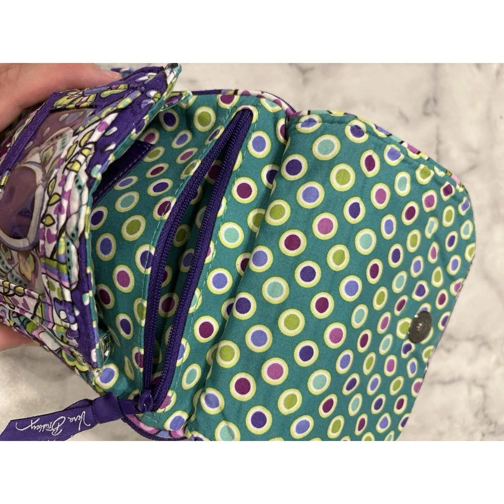Vera Bradley Heather Mini Hipster Crossbody Bag Purple Floral Paisley Retired